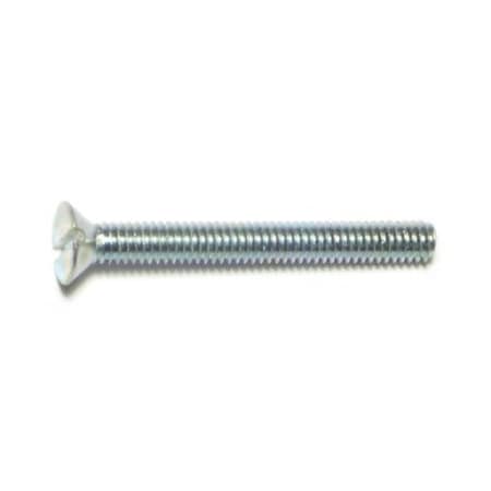 Midwest Fastener #5-32 x 1-1/2 in Slotted Flat Machine Screw, Zinc Plated Steel, 36 PK 61373
